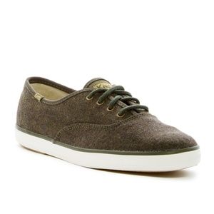 NEW w/ BOX Keds Wool Olive Green Champion Sneakers
